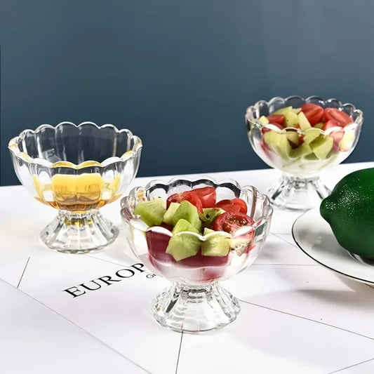 Glass Dessert Cups, Footed Ice Cream Cups, Salad Appetizer Bowls, Mini Trifle