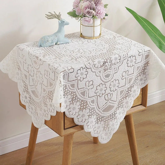 Lace Table Cloth Retro Mesh Tablecloth Rectangle Table Cover Photo Background Cloth Banquet