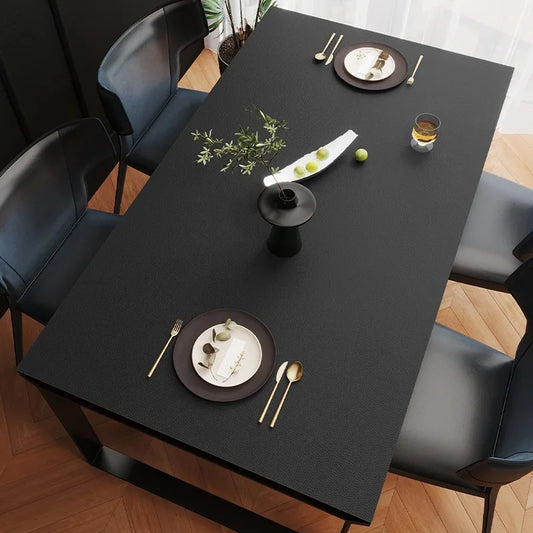 Simple Solid Color Dining Table Mat PVC Waterproof Oil-proof Anti-scald Soft Mat