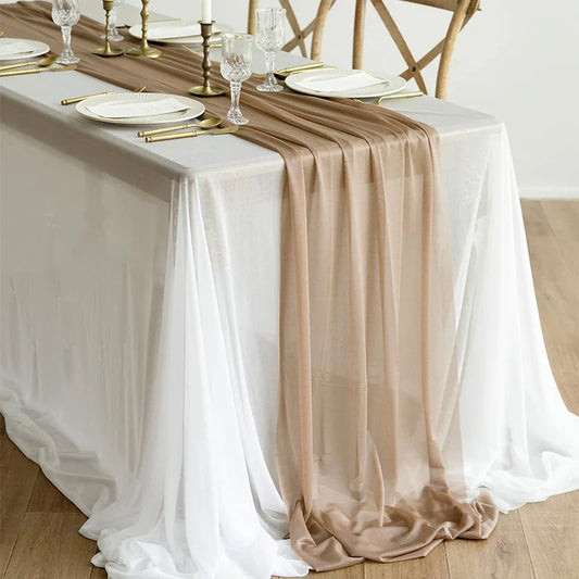Table Runner Luxury Sheer for Wedding Rustic Boho Party Bridal Shower