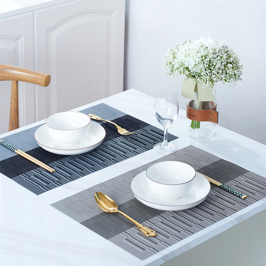 Set of 4 PVC Washable Placemats for Dining Table Mat